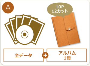 A:全データ+アルバム1冊(10ページ・12カット)