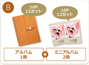 B:全データ+アルバム1冊(10ページ・12カット)+ミニアルバム2冊(10ページ・12カット)