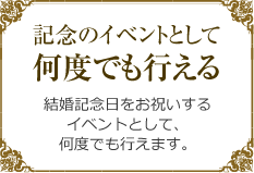 記念イベントとして何度でも行える