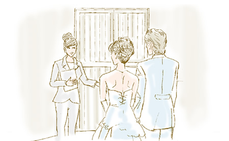 結婚式リハーサルにて進行をご説明させていただきます